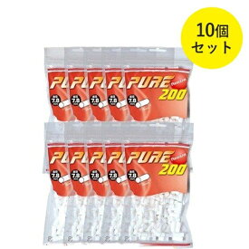 【クーポン利用で￥500オフ！】 PURE ピュア レギュラー フィルター 200個入り×10個セット 長さ18mm ジップバッグ 63323 【～2024年4月27日(土)09:59まで】