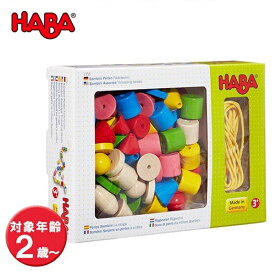 【クーポン利用で￥500オフ！】 HABA ハバ社 カラービーズ 6シェイプ HA2155 知育玩具 紐通し 木のおもちゃ 子供 木製 ギフト 【～2024年4月27日(土)09:59まで】