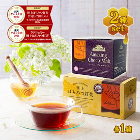 ラクシュミー 極上はちみつ紅茶&アメージングチョコモルト 2種各1箱セット 蜂蜜紅茶 ティーバッグ ギフト プレゼント 紅茶専門店Lakshimi
