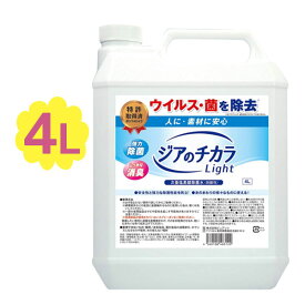 次亜塩素酸水 除菌 消臭 ジアのチカラ Light 4L カビ対策 ウイルス除去 衛生用品 掃除 加湿器 おもちゃ 玩具 テーブル 食卓