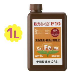 肥料・活力剤 鉄力あくあF10 1L 植物活性剤 土壌改良 堆肥 野菜 家庭菜園 ガーデニング 造園 庭木 植木 果樹 観葉植物