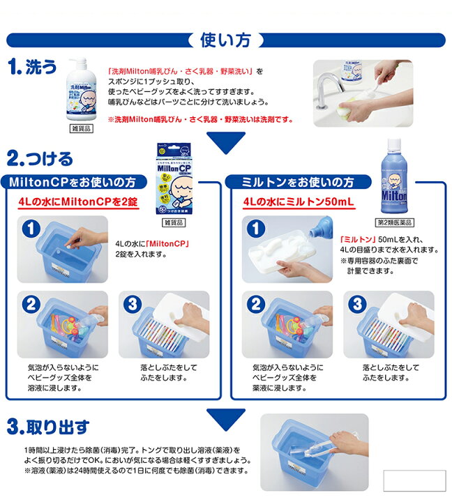 楽天市場】ミルトン 専用 洗浄 容器 薬液 哺乳瓶 離乳 食器 搾乳器 除 