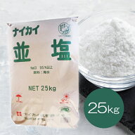 【スーパーSALEで使える!500円OFFクーポン配布中!】ナイカイ塩業 並塩 食塩 25kg 業務用 塩 国産 大容量 …