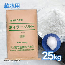 鳴門塩業 ボイラーソルト 25kg 塩 軟水用 大容量 日本製