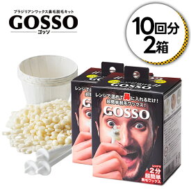 【マラソン限定クーポンで500円OFF!】ラグジー GOSSO 鼻毛脱毛 10回分キット×2箱 簡単 鼻毛脱毛ワックス