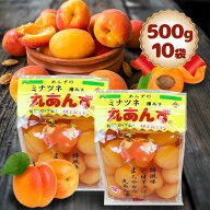 【マラソン限定クーポンで500円OFF!】ミナツネ 丸あんず シロップ漬け 500g×10個セット 種ぬき 梅風味 …