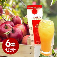 【マラソン限定クーポンで500円OFF!】青森 りんごジュース ストレート 1000g×6本セット 100% 林檎園 国…