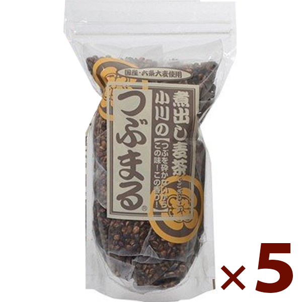 小川の煮出し麦茶 つぶまる ティーパック 20包×5袋セット 国産 六条大麦100% テトラパック カフェインゼロ ノンカフェイン