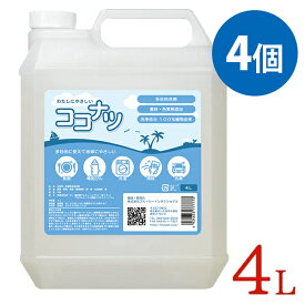 環境洗剤(エコ洗剤) 衣類・キッチン用 ココナツ洗剤 4L×4個セット 多目的 香料無添加 洗浄剤