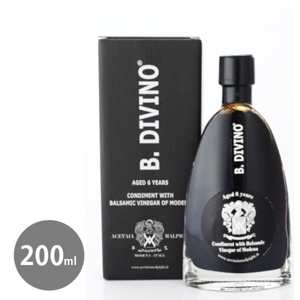 バルサミコ酢 マルピーギ社 バルサモ・ディヴィーノ 6年熟成 200ml イタリア製 無添加 調味料