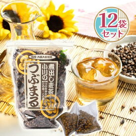 小川の煮出し麦茶 つぶまる ティーパック 20包×12袋セット 国産 六条大麦100% テトラパック カフェインゼロ ノンカフェイン