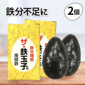 南部鉄器 鉄分補給 ザ・鉄玉子 2個セット 鉄たまご ナス・黒豆煮物の色出し 貝の砂抜き キッチン便利グッズ サカモト商会