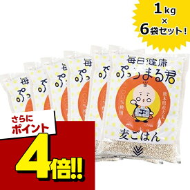 【スーパーSALEで使える!500円OFFクーポン配布中!】西田精麦 毎日健康 ぷちまる君 1kg×6袋セット 熊本県産 国産大麦100％ 国産 麦ごはん 押し麦 白米置き換え