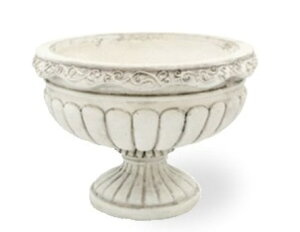 【送料無料】植木鉢 鉢 フレンチスタイル ナチュラル アンティーク風 寄せ植え プランター フラワーベース 【コブレットポット S ホワイト】Φ31cm×高さ21.5cm