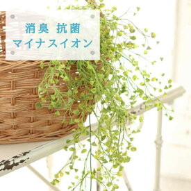 光触媒 造花 インテリアグリーン 消臭 観葉植物 フェイクグリーン グリーンセラピー アンティーク 雑貨 コーラルファン ハンギングブッシュ 吊り下げ 巾20cm×房12cm×全長82cm
