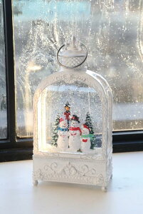 【送料無料】アンティーク雑貨 クリスマス オルゴール LEDライト 店内装飾 ディスプレイ 卓上 置物 オブジェ【コベントガーデン LEDオルゴール】