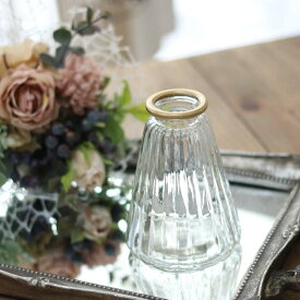 ガラス花瓶 フラスコベース おしゃれ 一輪挿しアンティーク風 雑貨 コベントガーデンガラス花瓶 Φ7.5×高さ10cm