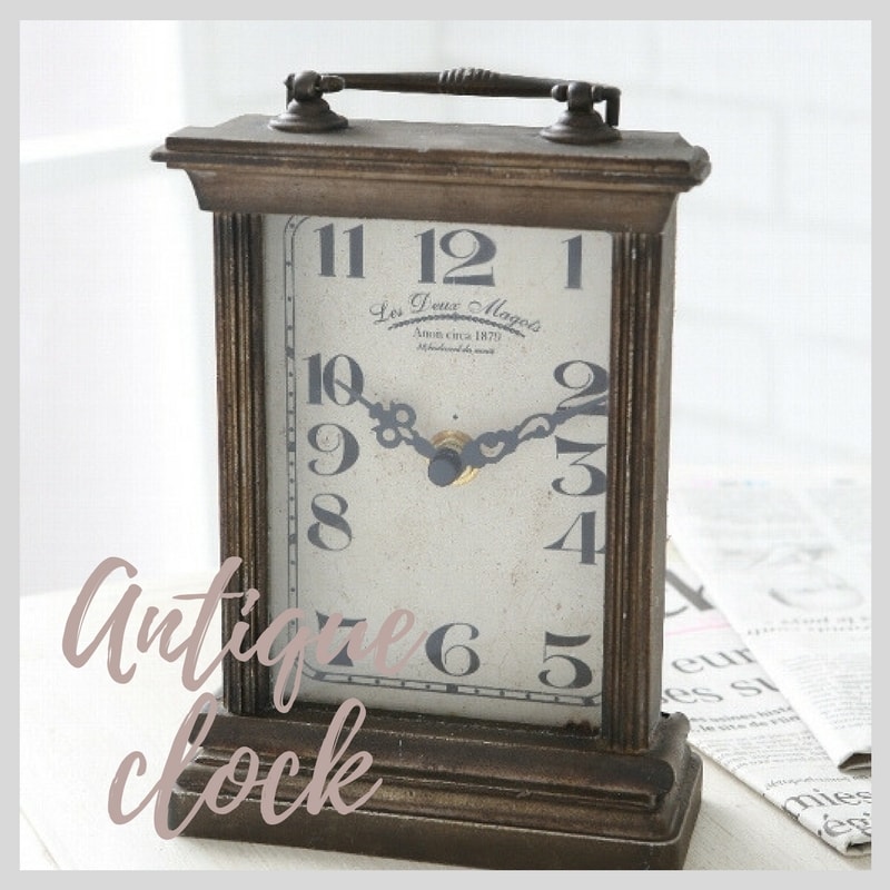 置き時計 おしゃれ アンティーク風 雑貨 コベントガーデン カフェドゥマゴクロック アンティーク置き時計 巾12.5×奥行6.5×高さ18cm |  アンティーク雑貨 CHEERFUL