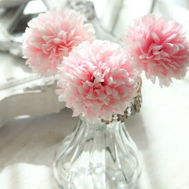 造花 パーツ 可愛い 花材 大量 パーツ アーティフィシャルフラワーマム/フラワーヘット3個セット(ピンク)