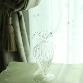花瓶 おしゃれ 一輪挿し アンティーク風 雑貨 フラワーベース ガラス花瓶 フラワーベース Φ9.5×高さ21.5cm
