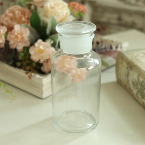 DIDIER メディシンボトル(蓋にml刻印有り) 1000ml クリア 広口 アンティーク 試薬瓶 グラスボトル ディプレイ 花瓶 Φ10cm×高さ21cm 10月23日(木)入荷予定
