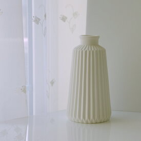 花瓶 フラワーベース 陶器 白 おしゃれ モダン アンティーク 北欧 DIDIER 花瓶 フレンチライン 一輪挿し F ホワイト Φ9.3×高さ17.5cm