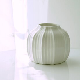 花瓶 フラワーベース 陶器 白 おしゃれ モダン アンティーク 北欧 DIDIER 花瓶 ラウンドベース ホワイト Φ15×高さ13cm