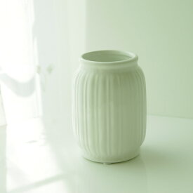 花瓶 フラワーベース 陶器 白 おしゃれ モダン アンティーク 北欧 DIDIER 花瓶 ラウンドベース ホワイト Φ10×高さ13.5cm