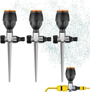 ガーデン スプリンクラー 360度回転芝生スプリンクラー大面積カバー 自動灌漑システム 自動散水器 自動水やり 地上庭用スプリンクラー 灌漑ツール (3個)