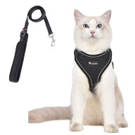 猫 猫用 ハーネス 胴輪 猫具 ねこ ネコ 子猫 子犬 小型犬 散歩 お出かけ 抜けない ベスト ソフト胸あて …