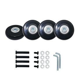 幅さ14mmキャスター修理交換 静音シリーズスーツケース、ショッピングカートのタイヤ交換セット車輪修理用交換 4輪 (外径 54mm)