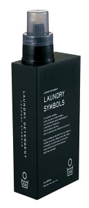 割れにくい ディスペンサー ランドリー 洗濯洗剤 ボトル 約600ml LAUNDRY SYMBOLS ブラック 日本製 19-457078