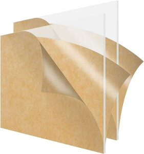 透明アクリル板 厚さ5mm A4サイズ(297mm x 210mm)2枚セット アクリル 板 a4板 高透明 アクリルボード 保護フィルム付き DARENYI