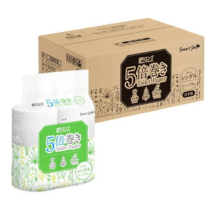 【4個セット】アイリスプラザ トイレットペーパー シングル 芯なし超ロング 4ロール 長さ5倍巻き 250m 家庭用