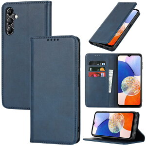 �Ή� Galaxy a14 5g �P�[�X �蒠�^ �X�}�z�P�[�X �T���X�� �M�����N�V�[a14 �J�o�[ �蒠�^ �J�[�h�X���b�g�A�L�b�N�X�^���h ���U�[(�l�C�r�[)