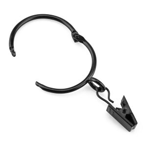 KaiYi�J�[�e�������O�N���b�v �� �N���b�v�����i�[ ���a38mm �J�[�e�� �����O �t�b�N �J�� ��t�ȒP �X�`�[���� 10�Z�b�g