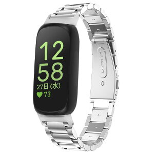 For Fitbit Inspire 3p oh xg XeX|  Inspire 3 p݌v ւxg rWlX ȒPt Ht (Vo[)