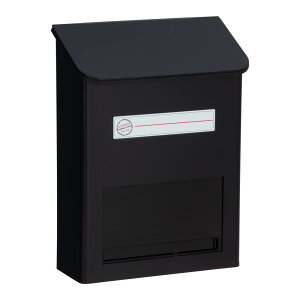 グリーンライフ ポスト 壁掛け 新聞受け【日本製】 スチール製 (幅25.5×奥行12.0×高さ33.5)おしゃれ マットブラック FH-20(MBK)