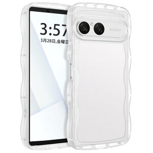 BENTOBEN Xperia 10 VII�p �P�[�X �N���A �g�^ ���˂��� ���킢�� �؍� �\�t�g ���y�� �ϏՌ� �w��h�~ �X�g���b�v�z�[���t�� ���� ������� �E�F�[�u �J�o�[ �G�N�X�y���A10 VII �P�[�X �N���A