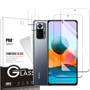 �y2+2���Z�b�g�zXiaomi Redmi Note 10 Pro �p�̃K���X�t�B���� �t�B����(2��) + �����Y�ی�t�B���� (2��) �����K���X�t���ی�t�B�����t�� �K���X �P�[�X �t�B���� �d�x9H ��U�h�~���� 2.5D ���E���h