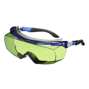 山本光学 YAMAMOTO SNW-770 オーバーグラス 遮光用 保護めがね 上部クッションバー&ノーズパッド付き 眼鏡併用可 ブルー PET-AF(両面ハードコートくもり止め) #1.7 日本製 紫外線カット