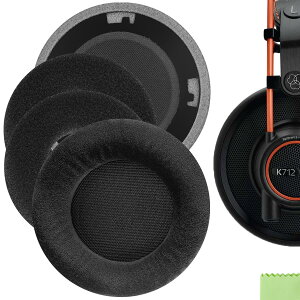 Geekria �C���[�p�b�h Comfort �݊��� �p�b�h �A�[�J�[�Q�[ AKG K701, K702, Q701, Q702, K601, K612, K712, K400, K500 �w�b�h�z���ɑΉ� �p�b�h �C���[/�C���[�J�b�v �x���A (�u���b�N)