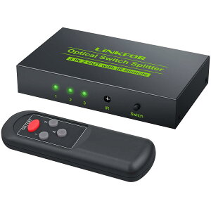 LiNKFOR SPDIF/TosLink ���f�W�^�� �ؑ֊� 3����2�o�� ���P�[�u�� ���z�� �����ؑ֊� �����O�k �X�C�b�` �����R���t�� ���P�[�u�� USB�P�[�u���t�� LPCM2.0 DTS Dolby-AC3�Ή�