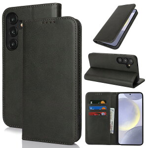 �Ή� Galaxy s25 plus 5g �P�[�X �蒠�^ �X�}�z�P�[�X �T���X�� �M�����N�V�[s25 �v���X �J�o�[ �蒠�^ �J�[�h�X���b�g�A�L�b�N�X�^���h ���U�[(�u���b�N)