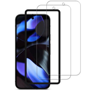 HKKAIS pixel 9 �K���X�t�B���� �y2���Z�b�g�z�K�C�h�g�t�� ���{���Ɏq�̗pGoogle Pixel 9 Pro Google Pixel 9 �p �K���X�t�B���� �t�� �ی� �t�C���� ���� �K���X