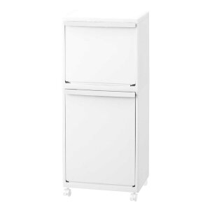 【通販限定】 天馬(Tenma) スリムなデザインでインテリアに調和する多段分別ゴミ箱 白 日本製 ホワイトラッシュ 多段分別 子供でも分別しやすい多段分別機能 【組み立て不要】【カラー オー