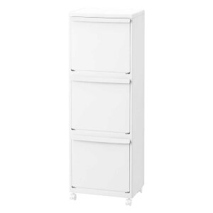 【通販限定】 天馬(Tenma) スリムなデザインでインテリアに調和する多段分別ゴミ箱 白 日本製 ホワイトラッシュ 多段分別 子供でも分別しやすい多段分別機能 【組み立て不要】【カラー オー