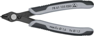 KNIPEX �N�j�y�b�N�X ESD�G���N�g���j�N�X �X�[�p�[�j�b�p�[ �S��125mm ���\�ʏ����w�b�h �Ód�h�~�n���h�� 7861-125ESD