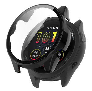 SHEAWA for Garmin�K�[�~�� Forerunner 165 �P�[�X �J�o�[ PC+�����K���X�t�B���� 9H�d�x �݊��i Forerunner 165 Music �S�ʕی� ��̌^�ی�P�[�X �ی�J�o�[ �ϏՌ� �A�N�Z�T���[ (�u���b�N)