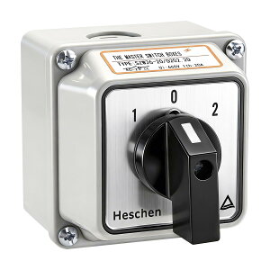 Heschen ���j�o�[�T�����[�^���[�J���Z���N�^�`�F���W�I�[�o�[�X�C�b�`, SZW26-20/D202.2D, �}�X�^�[�X�C�b�`�O���{�b�N�XLW28-20/4�t��, 660V 20A, ON-OFF-ON, 3�|�W�V����2�t�F�[�Y8�^�[�~�i��, CE